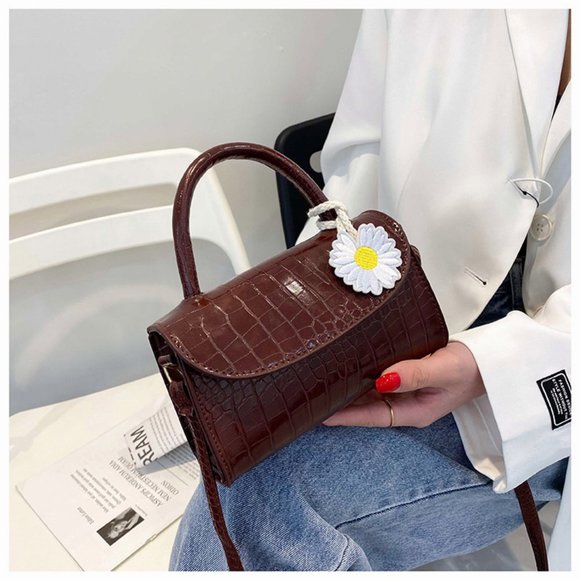 Crocodile pattern small bag new simple single shoulder bag - Picture 3 of 10